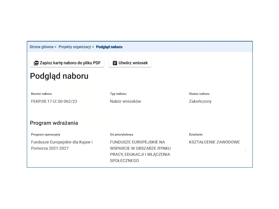 Nabór do projektu zakończony
